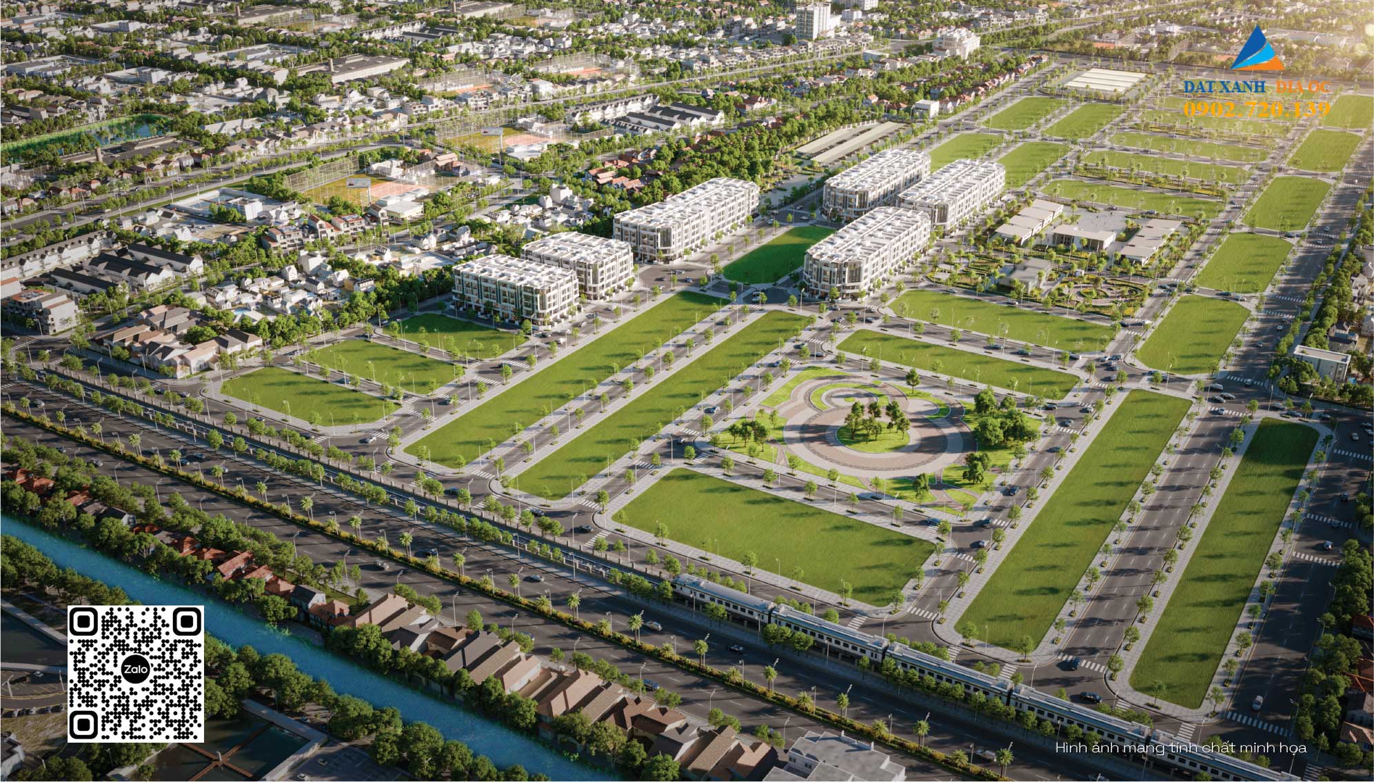 Phối cảnh trên cao dự án high way residences Gia Lâm